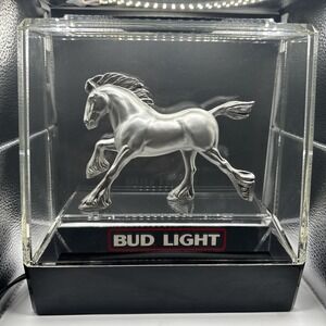 Vintage Anheuser-Bush Bud Light Budweiser Bar Light Clydesdale Horse 1982 Tested